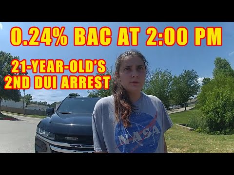 Bodycam DUI Arrest - Drunk 21-Year-Old Blows 0.24% BAC at 2:00 PM