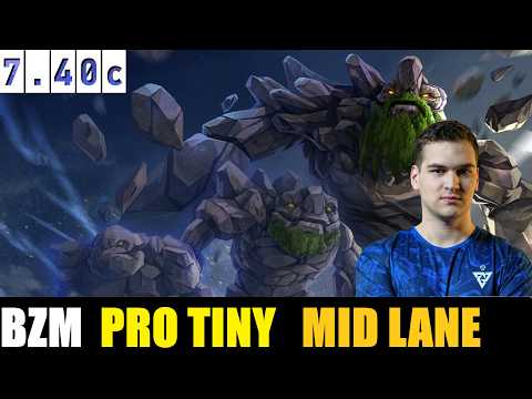 🤯 BZM [TINY] MID 7.40c - DOTA 2 HIGHEST MMR MATCH#dota2  #dota2gameplay  #bzm