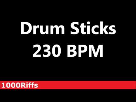 Drum Sticks Metronome : 230 BPM - Beats Per Minute