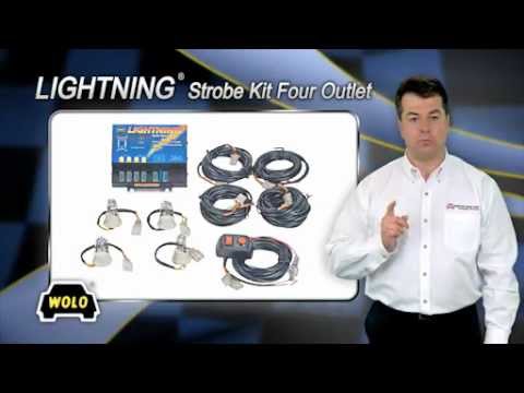 Wolo Lighting Emergency Strobe Kit - 4-Strobe Flashes, Model# 8004-1CCCC