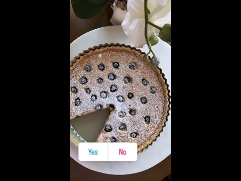 Comment faire une tarte aux amandes et aux myrtilles. How to make a blueberries and almond tart . ⬇️