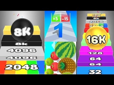 2048 | Number Merge // Ball Run Fruit Fruit Fruit // Ball Run 3D Number Merge #cutiepie22yt