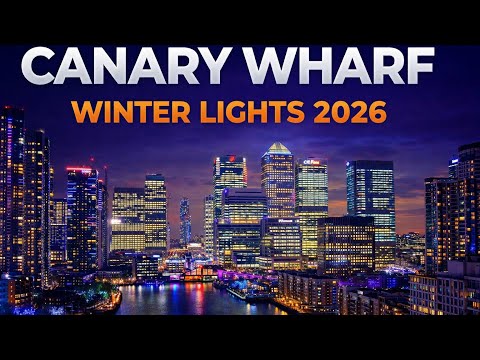 London Walk 2026 | Canary Wharf Winter Lights Walk - 2026  [4K HDR]