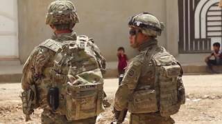 US Soldiers on the streets of Mosul, Iraq, May 2017