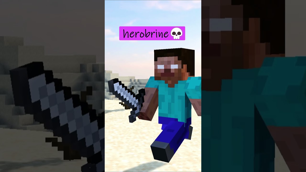 Human😀vs Herobrine💀0847 #minecraft #Herobrine #shorts
