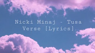 Nicki Minaj - Tusa Verse [Lyric Video]