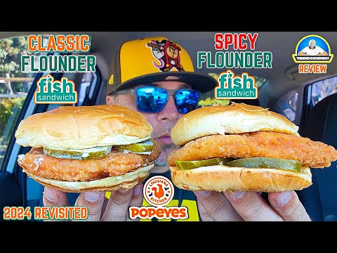 Popeyes® Spicy Flounder Fish Sandwich VS Classic Flounder Fish Sandwich! 🌶️🐟 | theendorsement