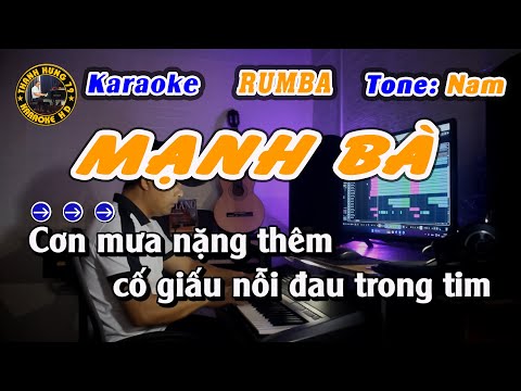 Mạnh Bà Karaoke Rumba Tone Nam | Tone Thấp Dễ Hát | Thanh Hưng 79