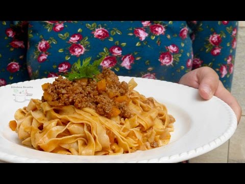 Fettuccine alla bolognese - macarrao caseiro - RICETTE DI GABRI