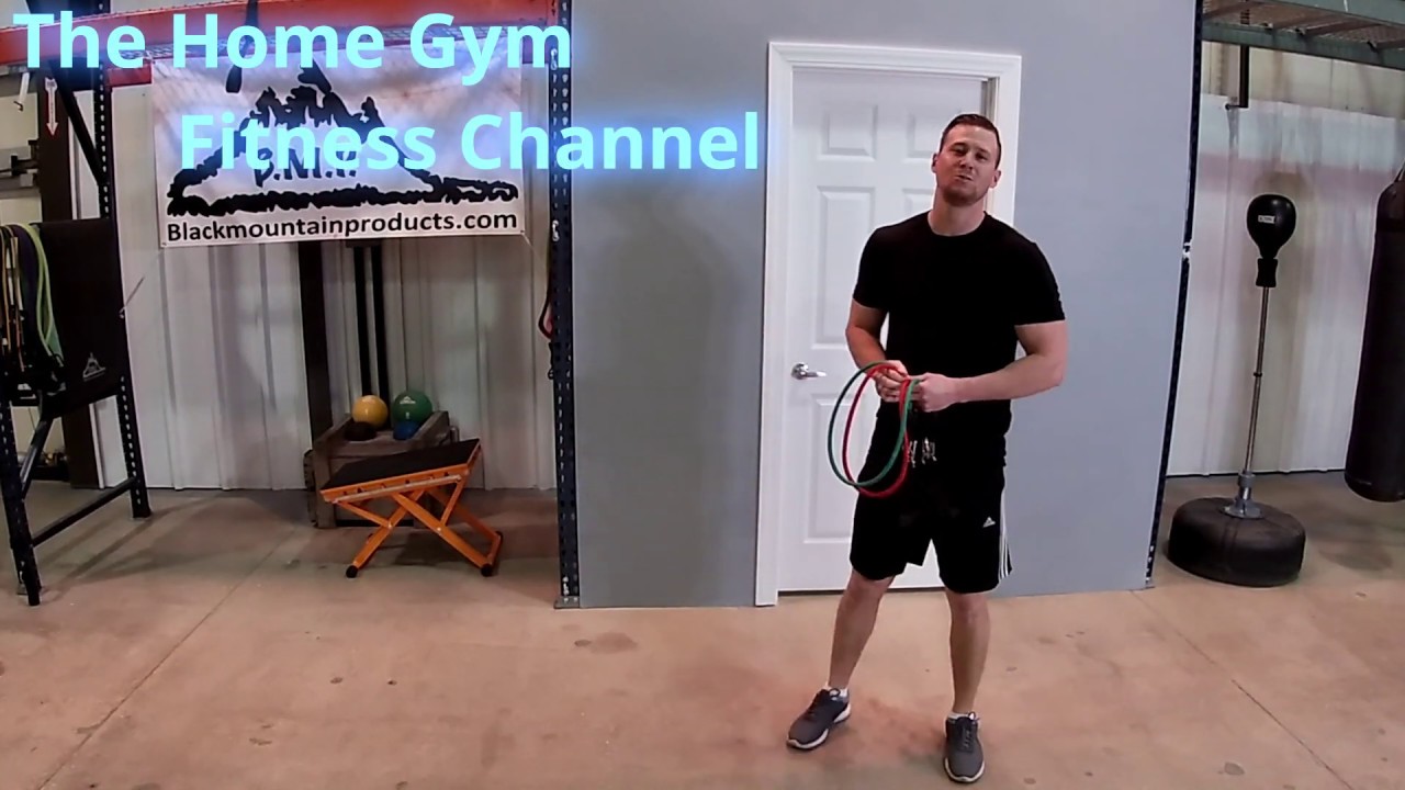 Standing Chest Press Using Resistance Bands - YouTube