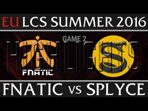 Fnatic vs Splyce Game 2 Highlights, Week 8 EU LCS Day 1 Summer 2016 - FNC vs SPY G2