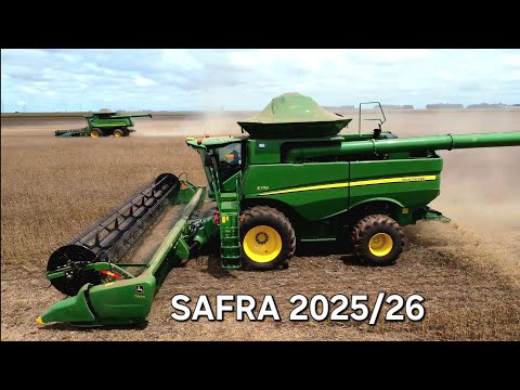 COLHEITA DE SOJA NO MATO GROSSO DO SUL COM TREZ COLHEITADEIRA JOHN DEERE ALTO RENDIMENTO#AGRO#BRASIL