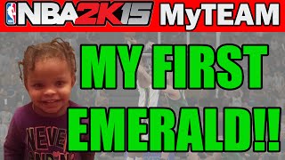 MY DAUGHTER PULLS AN EMERALD! - NBA 2K15 MyTeam Pack Opening: Throwback Thursday Packs