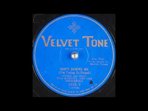 Ted Bartell & his orchestra - Don't Remind Me (I'm Trying to Forget) (1929)