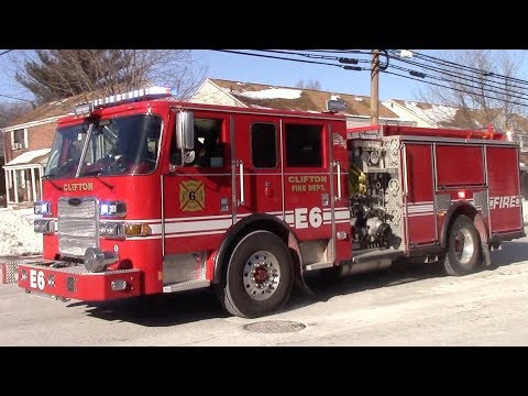 Clifton Fire Department Engine 6 Responding 1-7-18