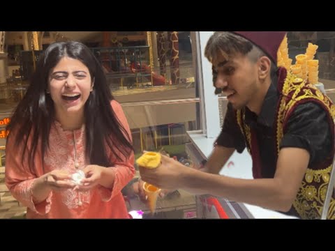 Challenge with Tricky Turkish Ice cream man | Fun day with Fam