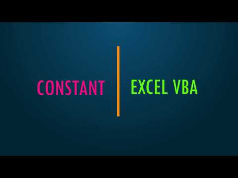 Declaring Constant in Excel VBA