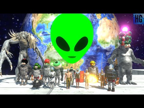 Alien Primates Attack Scourge + Human Astronauts - BONUS Predator vs All Primates - ARBS