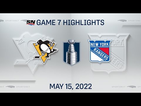 NHL Game 7 Highlights | Penguins vs. Rangers - May 15, 2022
