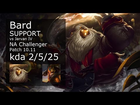 Bard Support vs Jarvan IV - NA Challenger 2/5/25 Patch 10.11 Gameplay
