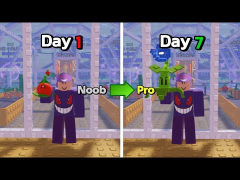 I Went NOOB To PRO For 7 DAYS In Garden Tower Defence!