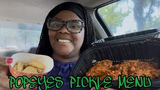TRYING POPEYES NEW PICKLE MENU REVIEW COLLAB W/ @MzLouisianaHousewife #THEREVIEWQUEEN