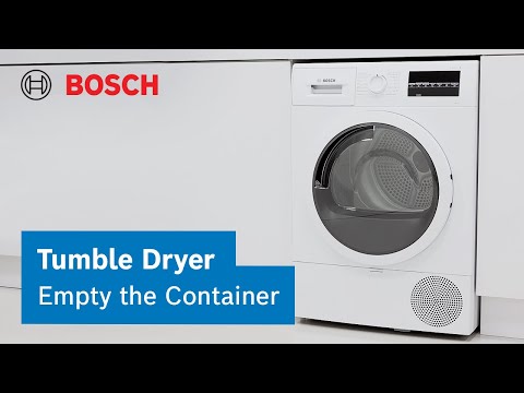 Bosch Tumble Dryer: Emptying the Condensation Container | Bosch Home UK/Ireland
