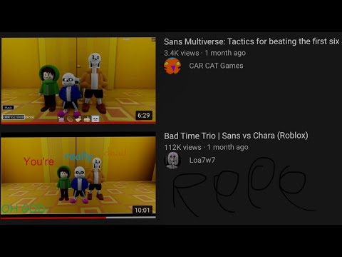 Sans Vs Chara: Bad Time Trio Character