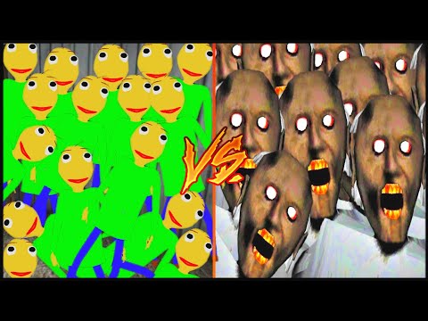 100 BALDI CLONES VS 100 GRANNY CLONES