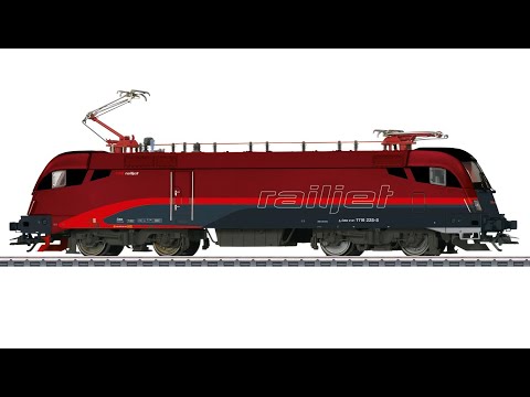 Märklin ÖBB Class 1116 "Railjet" Electric Locomotive "Taurus" pulling Jägerndorfer ÖBB "Railjet"