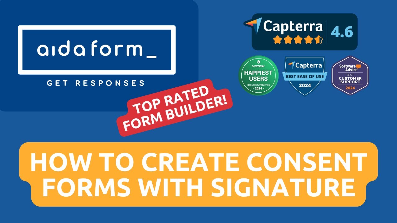 Create Custom Online Informed Consent Form with Signature in AidaForm