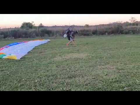 minha 6 decolagem do curso de Paramotor  sem vento