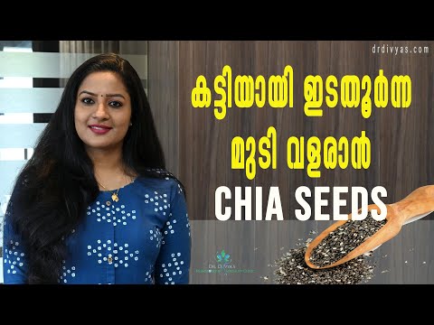 നല്ല കട്ടിയായി ഇടതൂർന്ന മുടി വളരാൻ CHIA SEEDS to Increase Thickness & Volume of Your Hair I HairCare