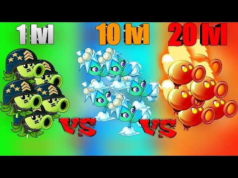 Every Plant LEVEL 1 vs MID vs MAX - Who 's Best Plant? - PvZ 2 Gameplay