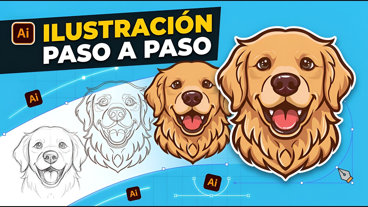 🖌️ Adobe Illustrator: De un Boceto SIMPLE a una Ilustración BRUTAL 🤩