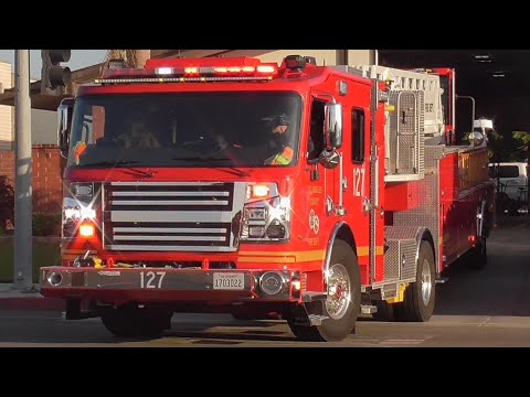 LACoFD *NEW* Quint 127 Responding 10/21/2025