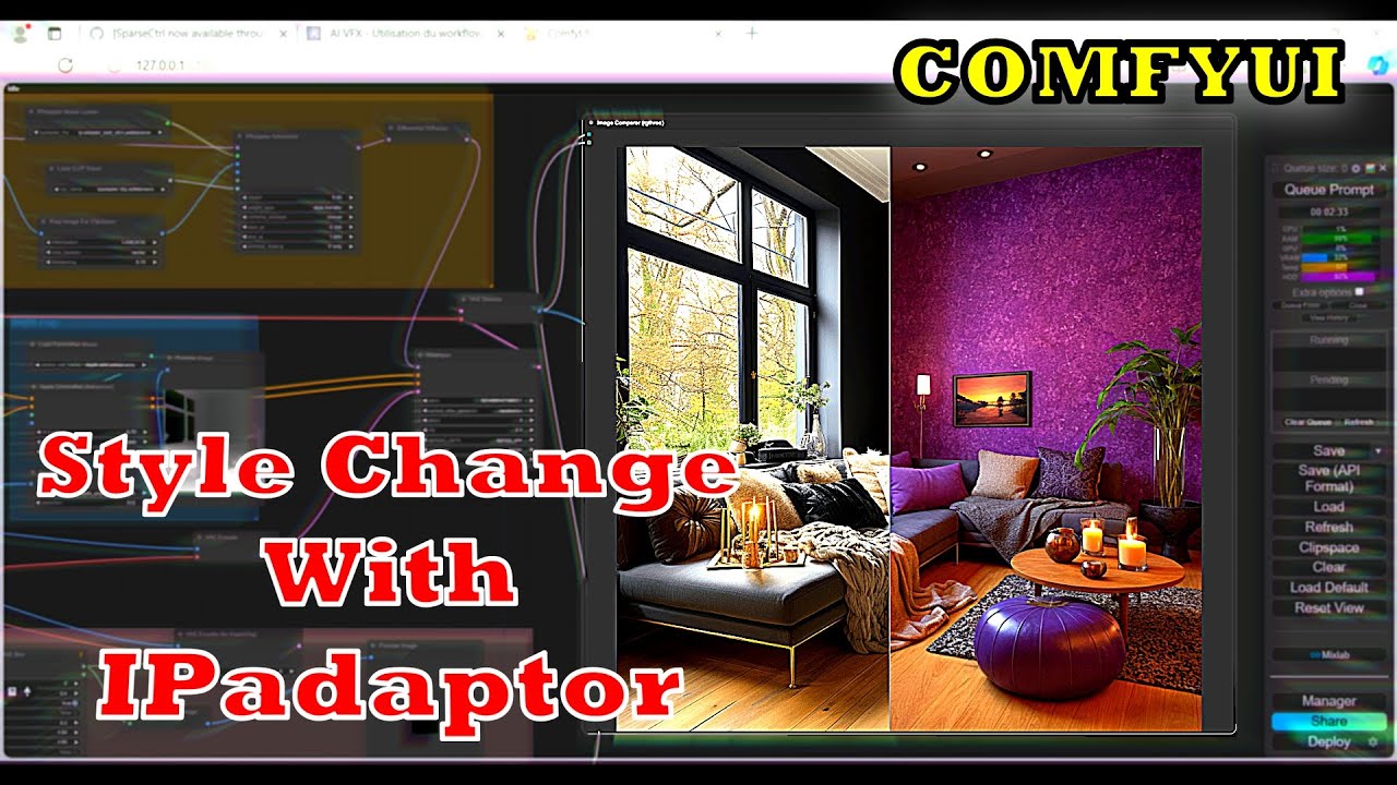 Comfyui Tutorial : Style Transfert using IPadapter #comfyui #comfyuitutorial #ipadapter  #controlnet