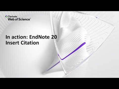 In action: EndNote 20 (Windows) Insert Citation