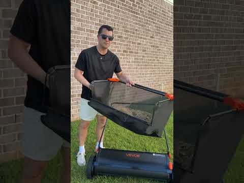 This has made life so much easier and made my yard look better #vevor #vevorlawnsweeper #lawnsweeper