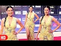 Uff पटाखा Amyra Dastur Looks H0T In Yellow Deep Neck Thigh Slit Gown At Pinkvilla Style Ic