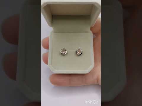 Подарок девушке серьги в стиле минимализм "Янтарный топаз в серебре" ювелирный сплав в бархатной коробочке - фото 2 - id-p2407362637