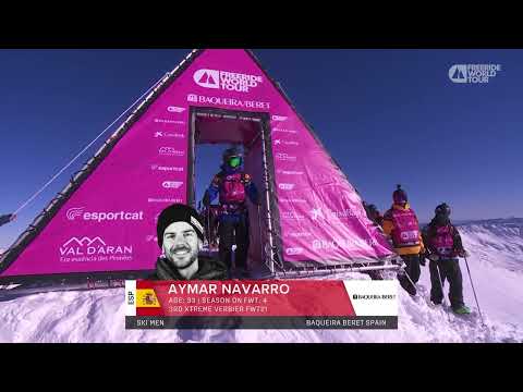 La bajada de Aymar Navarro en el Freeride World Tour de Baqueira Beret 2023