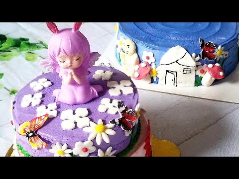 3.5 pound Black Forest & white Forest cake decoration #cake #cakedecorating