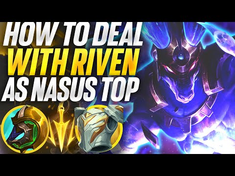 How to deal with Riven toplane as Nasus.. Rank 1 Nasus | Carnarius | League of Legends