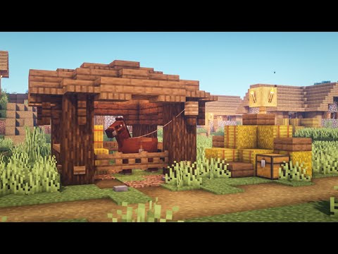 Minecraft: How to Build a Small Horse Stable