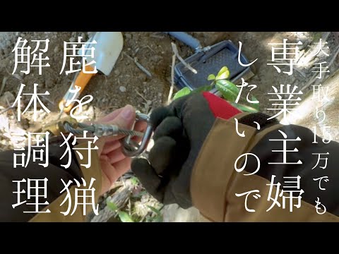 【アラサー狩猟女子】くくり罠で鹿の狩猟・解体・調理【夫手取り15万円以下でも専業主婦したいので肉代を節約したい】