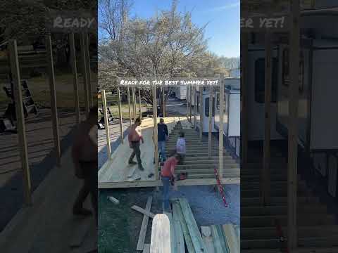 Covered deck for camper. 16’ x 38’