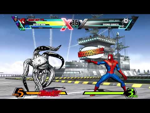Requested ULTIMATE MARVEL VS. CAPCOM 3 Captain America/Hulk/Spiderman Arcade Gameplay