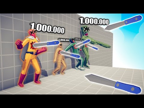 1.000.000 DAMAGE KNIFE vs UNITS - TABS | Totally Accurate Battle Simulator 2023