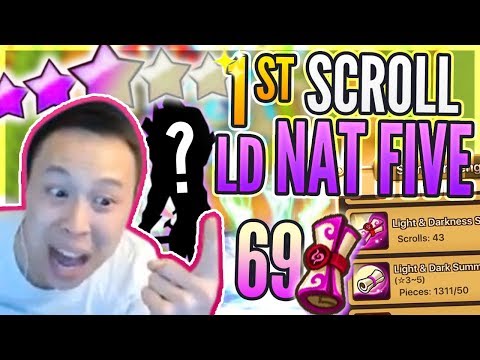 1st Scroll LD NAT 5!? - SECRET Summon Session! 69 LD Scrolls! - Summoners War